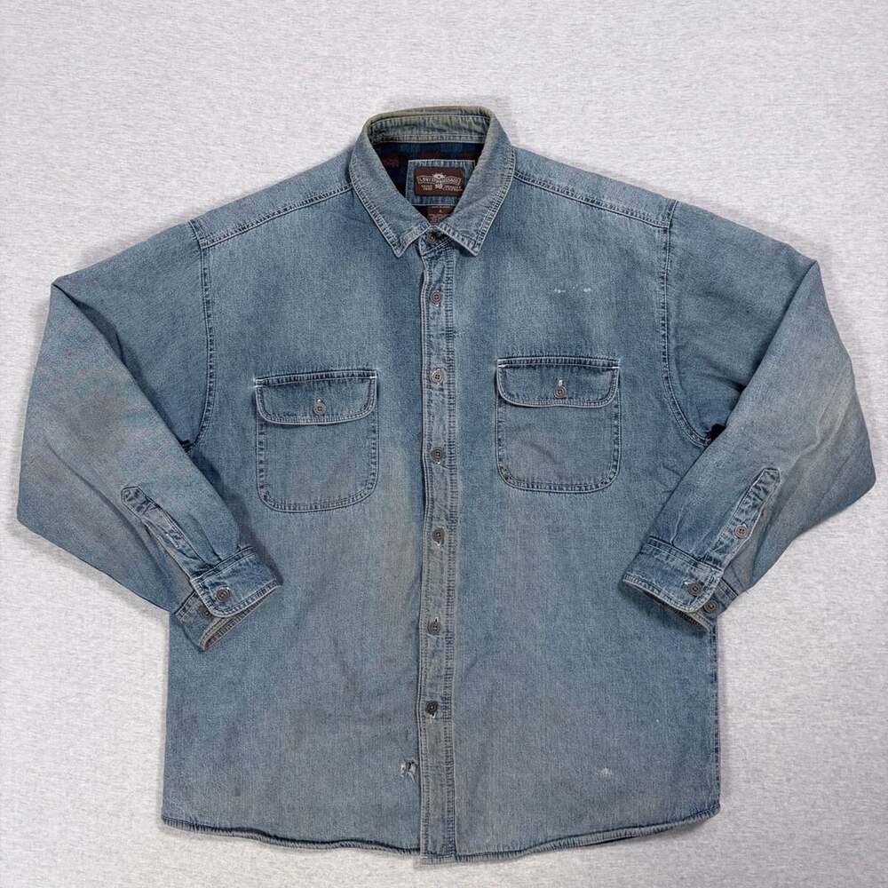 Levi Strauss & Co. Vintage Denim Fleece Lined Button-Up Work Shirt XL